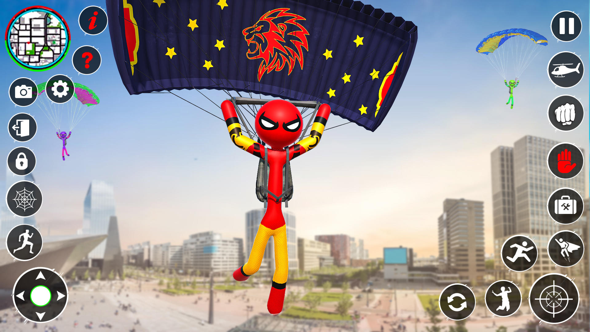 Stickman Rope Hero Spider Game